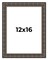 12x16 Modern Bamboo Picture Frame with UV-Resistant Acrylic & Acid Free Backing, Available in 5 Finishes - Gold, Silver, Brown, Black, and Natural